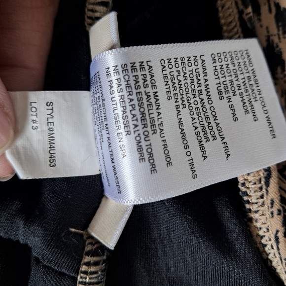 Michael Kors Women Cheetah Print One Piece Halter Top/Strapless Swimsuit Size 10 - Picture 8 of 8